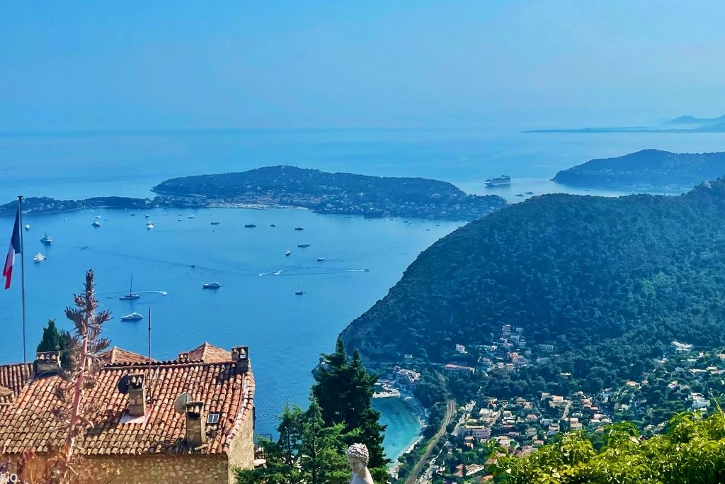 A panoramic view of Saint-Jean-Cap-Ferrat. from Eze Village
