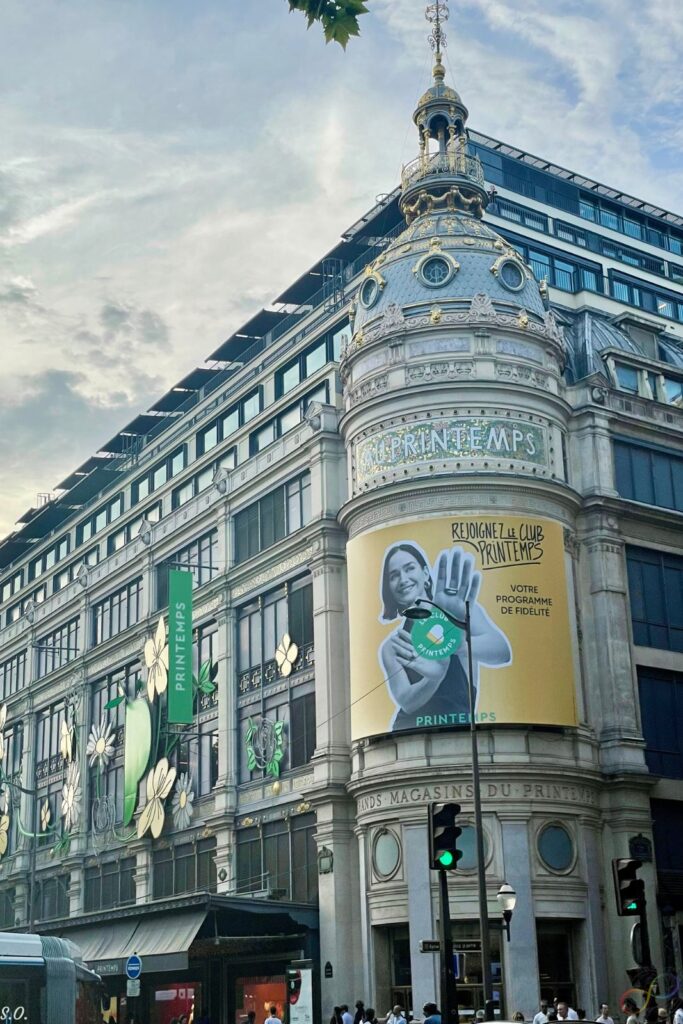The exterior view of Printemps Haussmann